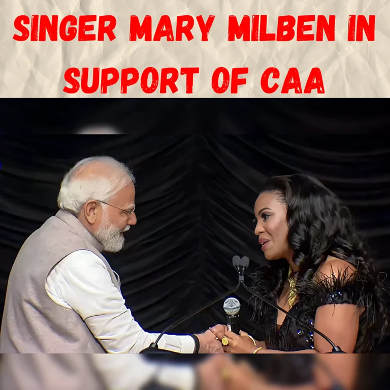 Singer Mary Millben in Support of CAA