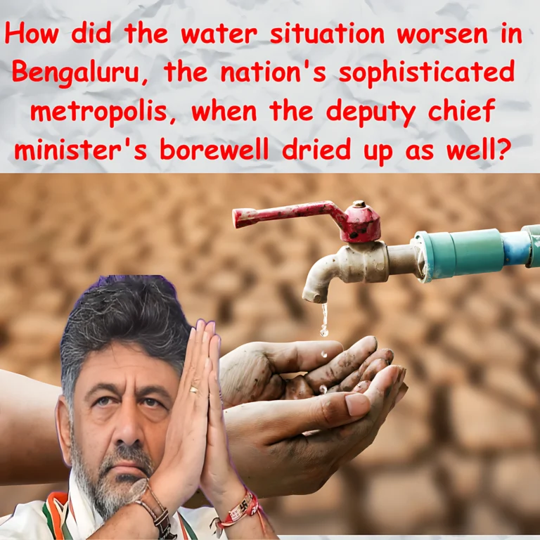 Water Crisis in Bengaluru: How did the water situation worsen in Bengaluru, the nation’s sophisticated metropolis, when the deputy chief minister’s borewell dried up as well?